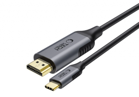Laidas USB C → HDMI 1.8m 4K (60Hz) juodas Tech-Protect